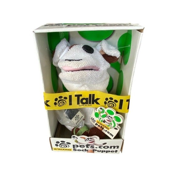 NIB- SOCK PUPPET WITH MICROPHONE CLASSIC FROM 1999 Pets.com